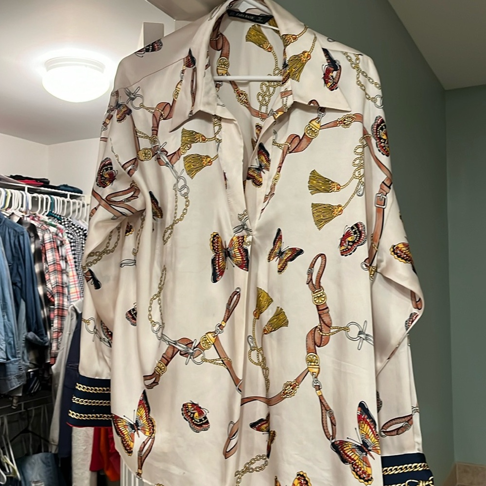 Zara tunic with horse riding motif